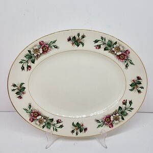 John Maddock And Sons Ivory Ware "MONTANA" 12"L X 9 1/2"W Antique Platter VGC